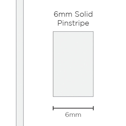 Pinstripe Solid White 6mm x 10mt