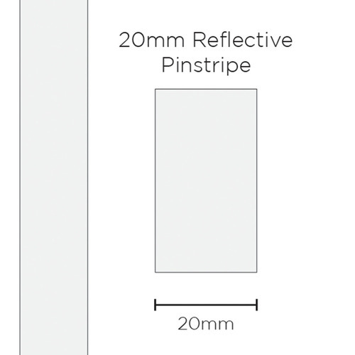 Pinstripe Reflective White 20mm x 1mt