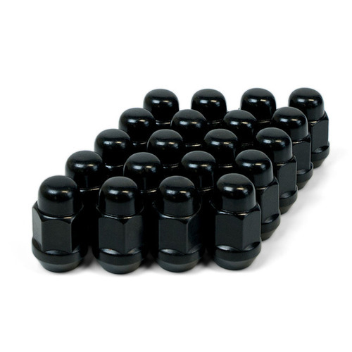 Wheel Nut Acorn Bulge 7/16 Black 35mm 20pcs