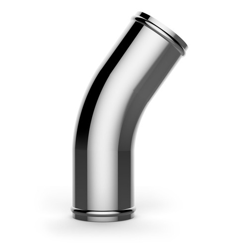 Aluminium Pipe 76mm ID x 45Deg Polished