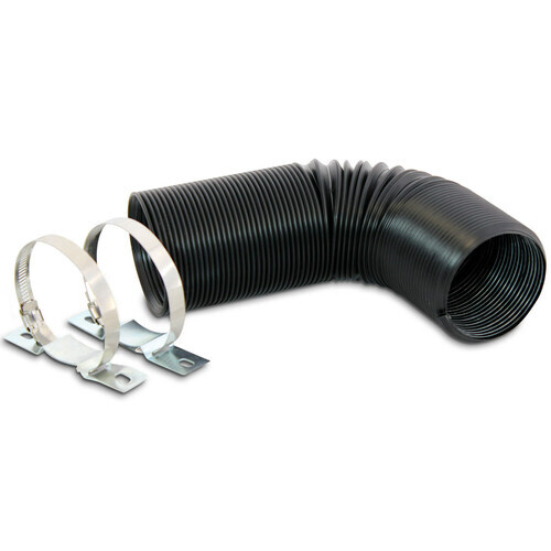 Flexible Intake Pipe Kit Black W/Clamps