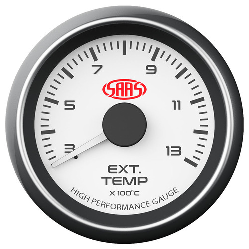 Exhaust Temp Gauge 300c-1300c 52mm White Muscle Series