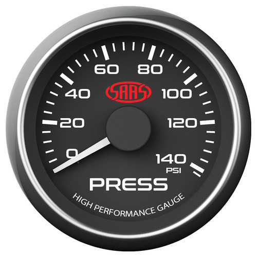 Oil Press Gauge 0-140psi 52mm Black Muscle Series