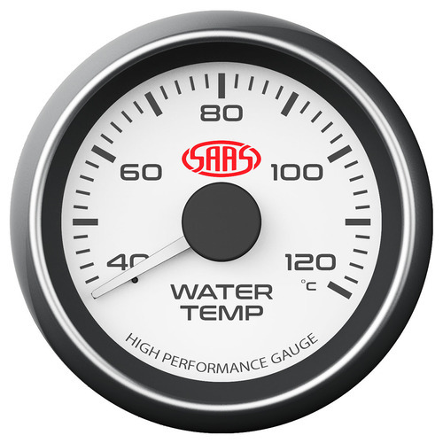 Water Temp Gauge 40c-120c 52mm White Muscle Series