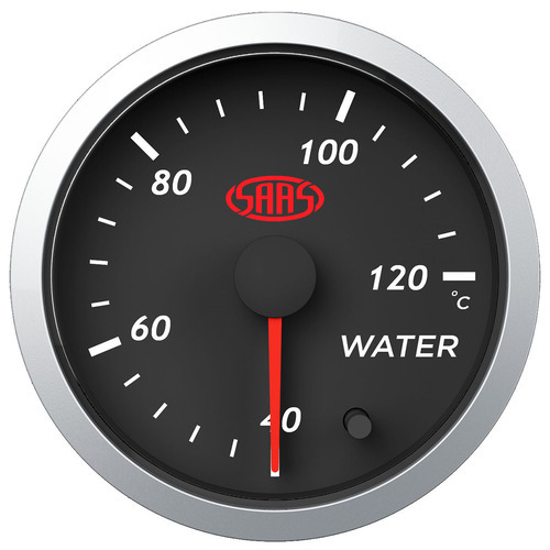 Water Temp Gauge 40c-120c 52mm Black Street Series