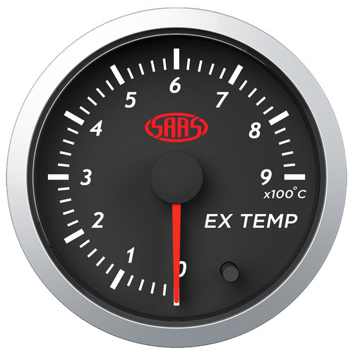 Exhaust Temp Gauge 0c-900c 52mm Black Street Series