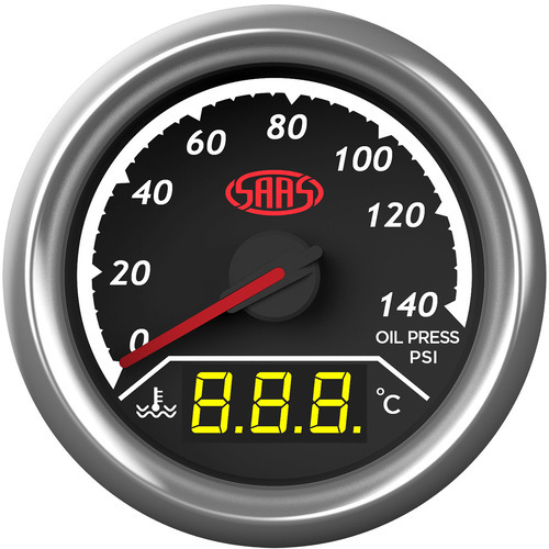 Dual Gauge Oil Pressure 140 Psi/Water Temp 40c-120c Analogue/Digital Trax Series