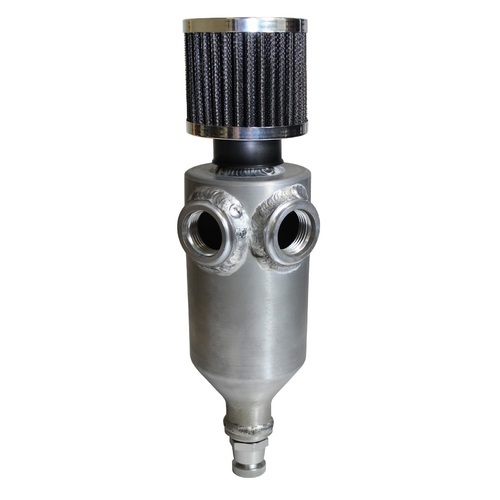 Oil Catch Can Baffle 2 X -12 AN Out Raw Aluminium 500ml