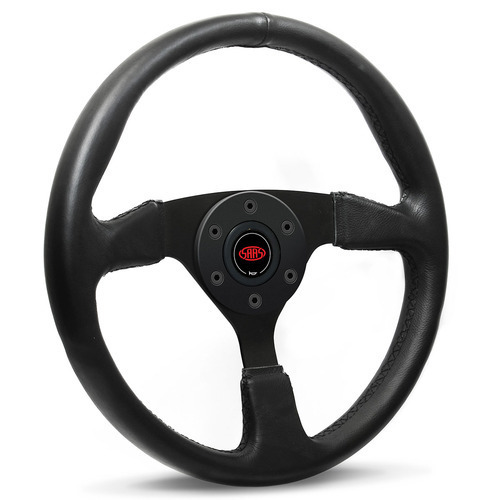 Steering Wheel Leather 14" ADR Director Black Spoke