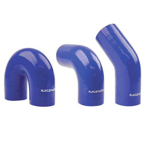 Raceworks 23 Degree Silicone Elbow 3'' (76mm) Blue 45 Degree SHE-045-300BE