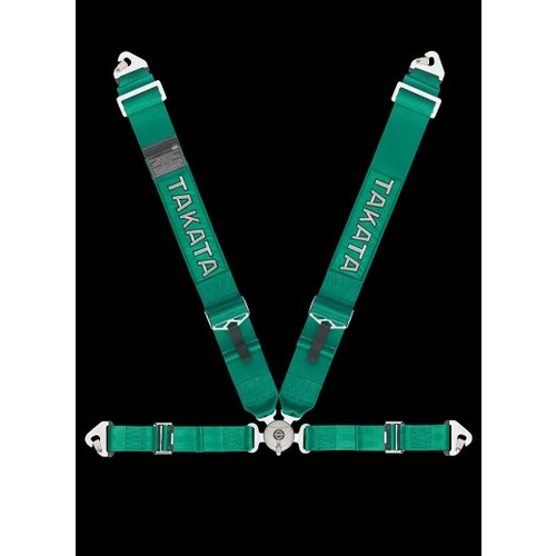 GENUINE TAKATA RACING HARNESS 4 PIONT 3 INCH SNAP GREEN (FIA APPROVE)