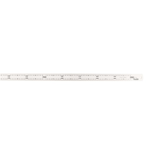 TOLEDO Stainless Steel Single Sided Rule Metric - 1500mm 1500M