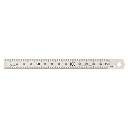 TOLEDO Stainless Steel Single Sided Rule Metric - 150mm 150BM