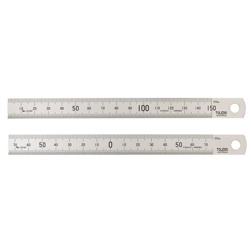 TOLEDO Stainless Steel Double Sided Rule Metric - 150mm 150SP