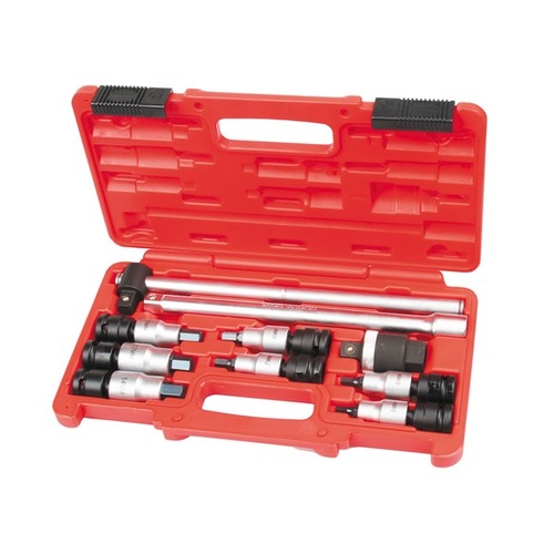 TOLEDO Universal Joint Socket Set (1/2"Sq. Dr.) Metric Hex 3-10mm 10 Pc.