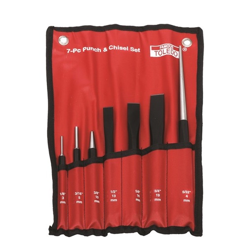TOLEDO Punch &amp; Chisel Set - Heavy Duty 7 Pc.