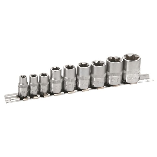 TOLEDO E-Star Socket Set 1/4"&amp; 3/8"- 9 Pc.