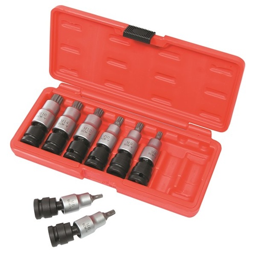 TOLEDO Universal Joint Socket Set (1/2"Sq. Dr.) Spline M5-M16 8 Pc.