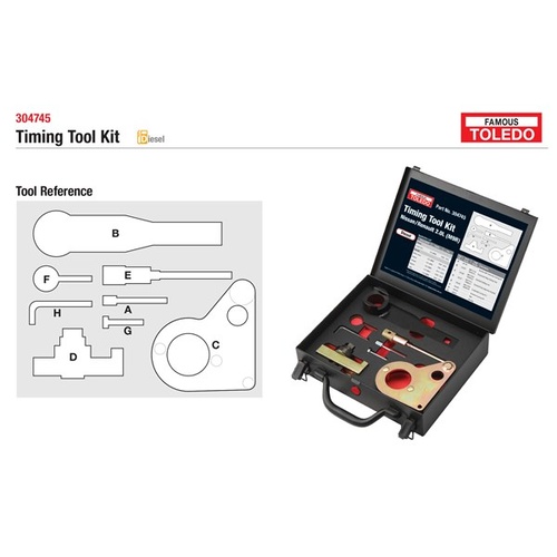 TOLEDO Toledo Timing Tool Kit - Nissan &amp; Renault 304745