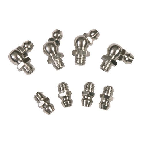 TOLEDO Grease Nipple Stainless Steel - 1/4” – 28 SAE-LT Taper Thread Short 45° (10 Pk.) 305376