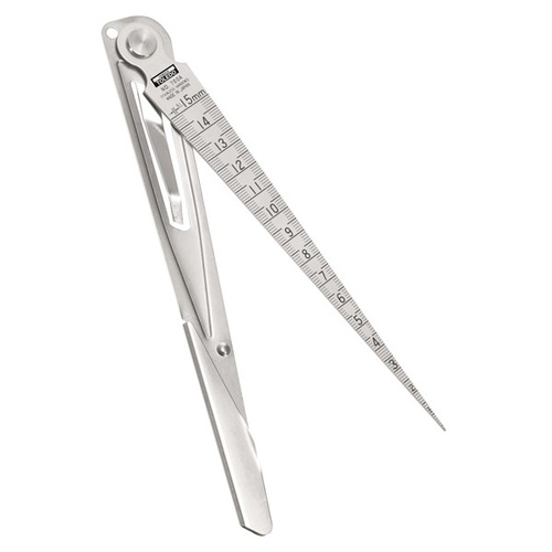 TOLEDO Taper Gauge - With Hanger Hole, Metal Case &amp; Pocket Clip 1-15mm 700AM