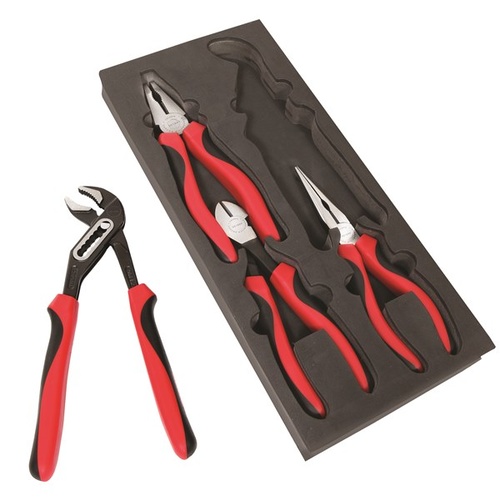 TOLEDO 4 Pc Plier Set Supplied In Custom Moulded Foam Tray TPSA01