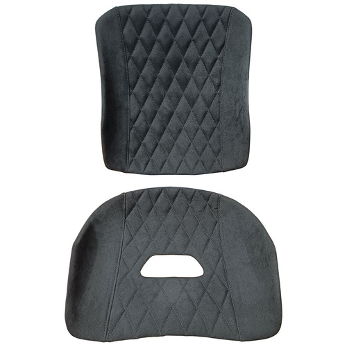 Tillett Two Panel Dinamica Suede Trim Set w/Diamond Stitch - Suits Tillett B10 XL Size Seat Only