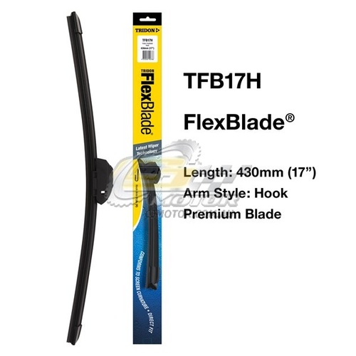 TRIDON WIPER FLEXBLADE PASSENGER FOR Suzuki Baleno 04/95-11/01  17inch