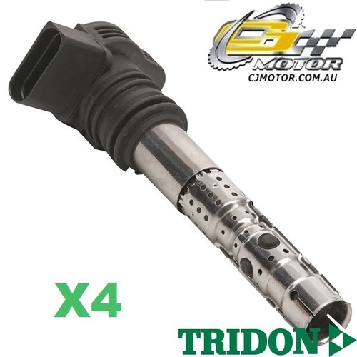 TRIDON IGNITION COIL x4 FOR Audi  A4 01/01-01/03, 4, 1.8L AVJ 