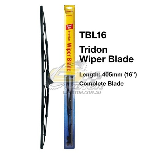 TRIDON WIPER COMPLETE BLADE REAR Corolla-KE70,AE71,AE86 10/81-01/86  16"