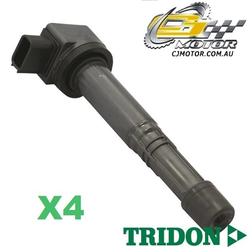 TRIDON IGNITION COIL x4 FOR Honda  Accord CM (40) 06/06-01/08, 4, 2.4L KA4A4 