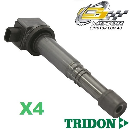 TRIDON IGNITION COIL x4 FOR Honda  Accord CP (50) 02/08-06/10, 4, 2.4L K24Z 