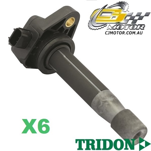 TRIDON IGNITION COIL x6 FOR Honda  Accord (V6) CP (50)2/08-6/10, V6, 3.5L J35Z 