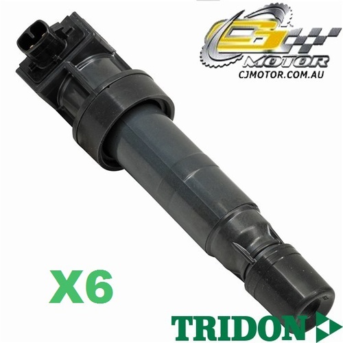 TRIDON IGNITION COIL x6 FOR Hyundai  Sonata NF 06/05-06/10, V6, 3.3L Lambda 