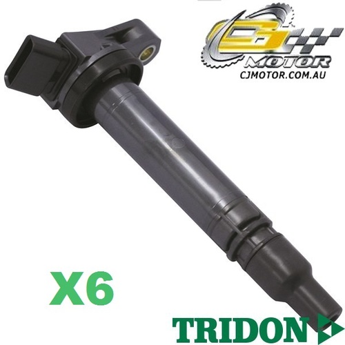 TRIDON IGNITION COIL x6 FOR Lexus  GS450h GWS191R 05/06-06/10, V6, 3.5L 2GR-FSE 