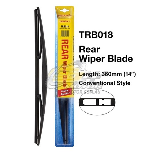 TRIDON WIPER COMPLETE BLADE REAR FOR Mazda Mazda2-DY 01/02-08/07  018inch