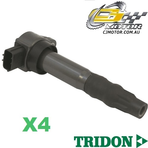 TRIDON IGNITION COIL x4 FOR Mitsubishi  Outlander ZF 07/04-10/06, 4, 2.4L 4G69 