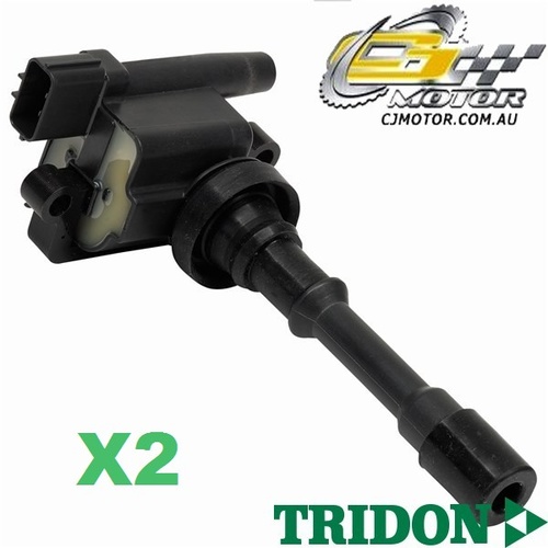 TRIDON IGNITION COIL x2 FOR Mitsubishi  Pajero iO QA 03/99-09/03, 4, 1.6L 4G18 