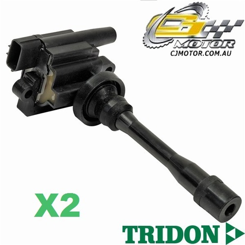 TRIDON IGNITION COIL x2 FOR Mitsubishi  Pajero iO QA 03/99-09/03, 4, 1.8L 4G93 