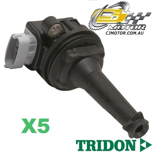 TRIDON IGNITION COIL x5 FOR Volvo C70 T5 12/06-06/10, 5, 2.5L B5254T 