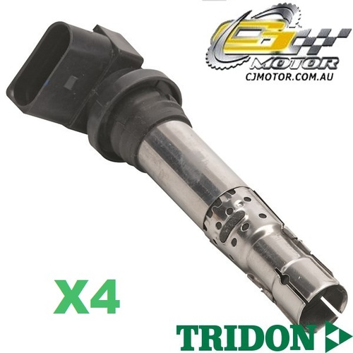 TRIDON IGNITION COIL x4 FOR Skoda Roomster 10/07-06/10, 4, 1.6L BTS 