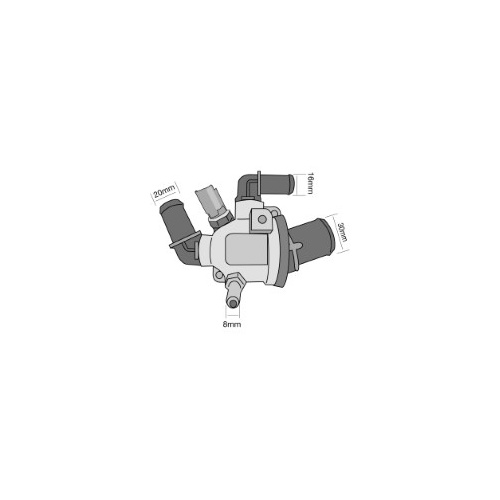 TRIDON Std Thermostat For Fiat Punto Turbo Diesel 07/06-12/10 1.3L JTDM