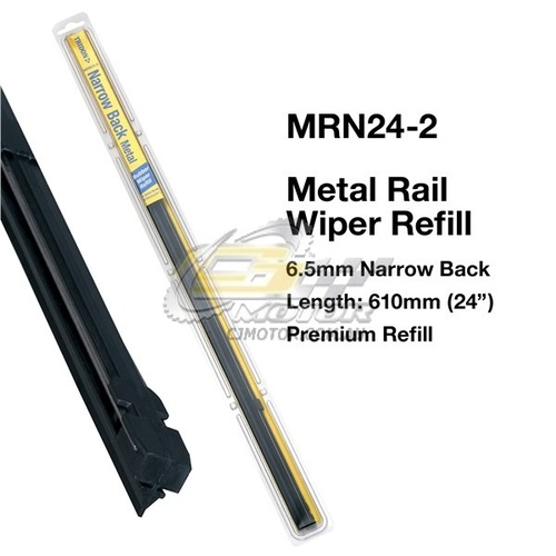 TRIDON WIPER METAL RAIL REFILL PAIR FOR SAAB 9-3-Convertible 10/03-02/05  24inch
