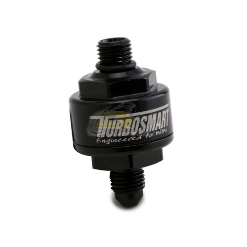 Inline Oil Filter 44 Micron -4AN ORB to -4AN Male BLACK