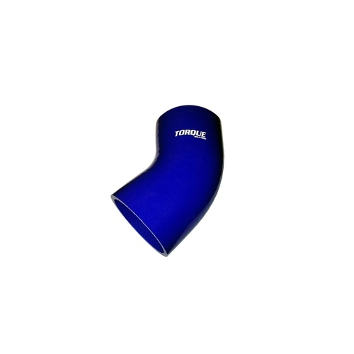 Torque Solution 45 Degree Silicone Elbow: 3" Blue Universal