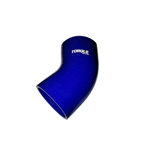 Torque Solution 45 Degree Silicone Elbow: 4" Blue Universal