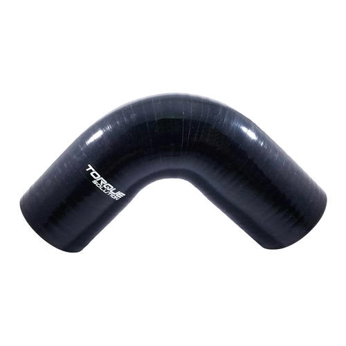 Torque Solution 90 Degree Silicone Hose Elbow: 3" Black Universal