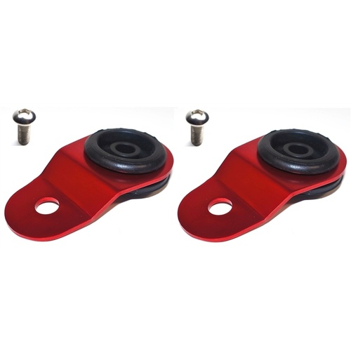Torque Solution Radiator Mount Combo w/ Inserts (RED) : Mitsubishi Evolution 7/8/9