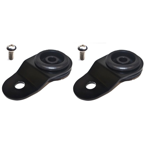 Torque Solution Radiator Mount Combo w/ Inserts (Black) : Mitsubishi Evolution 7/8/9