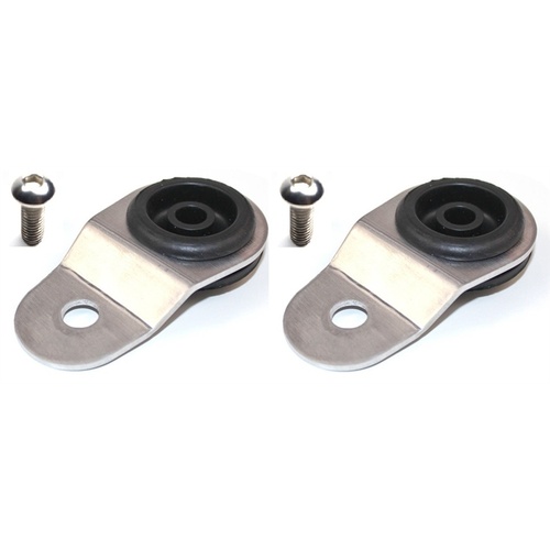 Torque Solution Radiator Mount Combo w/ Inserts (Silver) : Mitsubishi Evolution 7/8/9